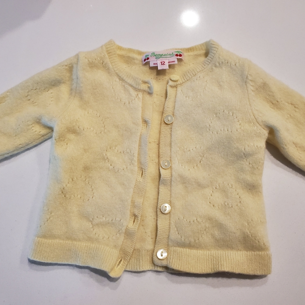 Bonpoint Yellow Cashmere Sweater 12m